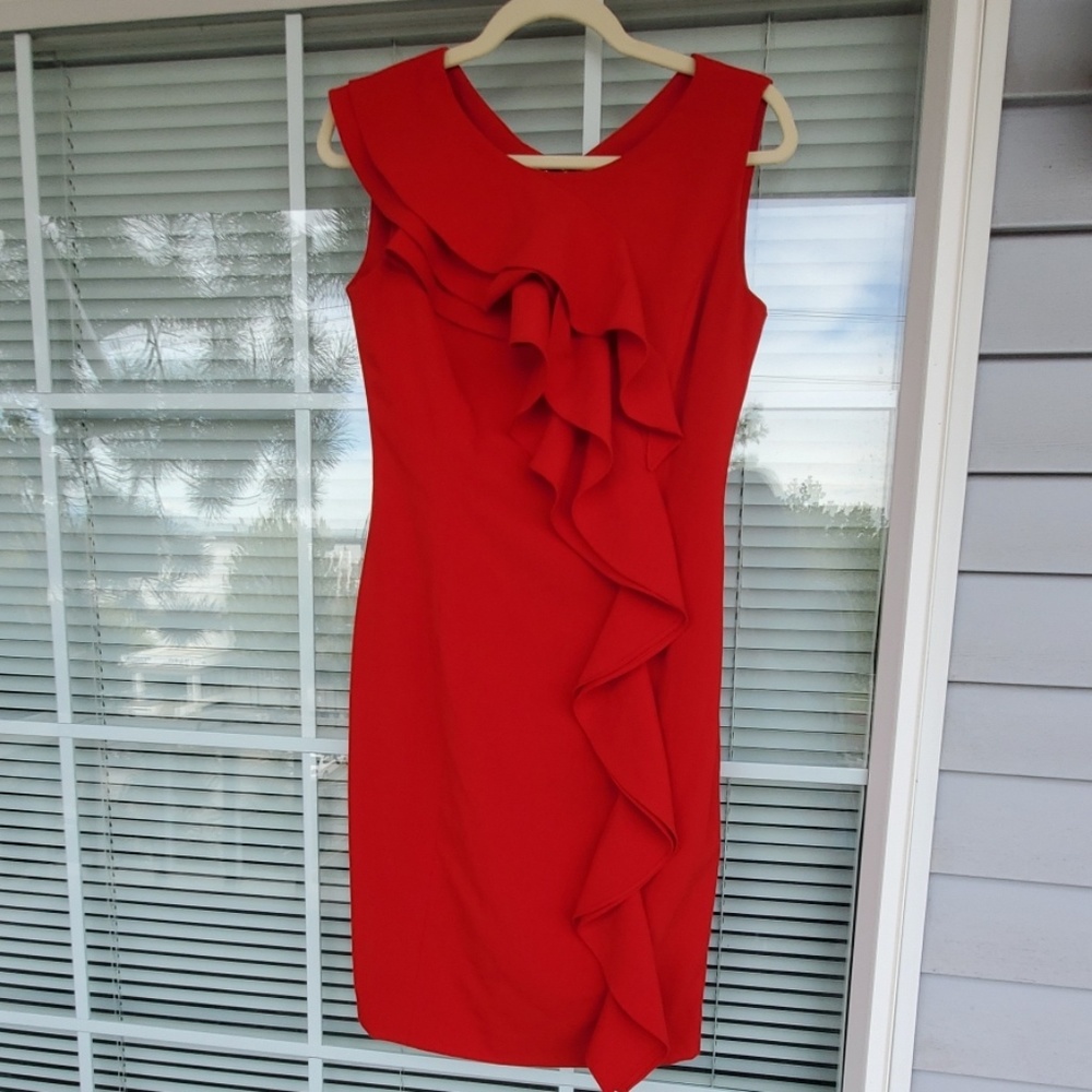 Calvin Klein ruffled midi dress